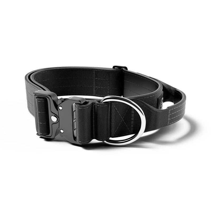 360 Swivel Metal Clip Neoprene Padded Soft Handle Nylon Pet Lead Tactical Dog Leash with Dog Collar Set
